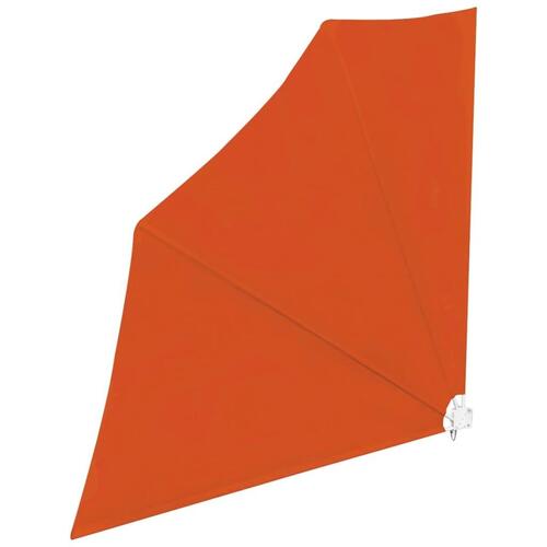 Sammenklappelig sidemarkise til altan terracotta 140 x 140 cm