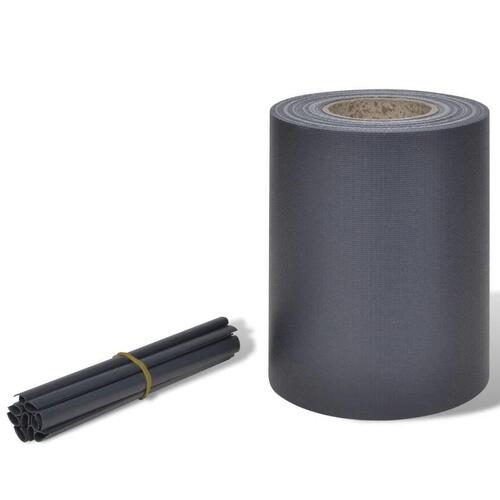PVC Hegn Mørk Rulle Grå 70 x 0,19 m