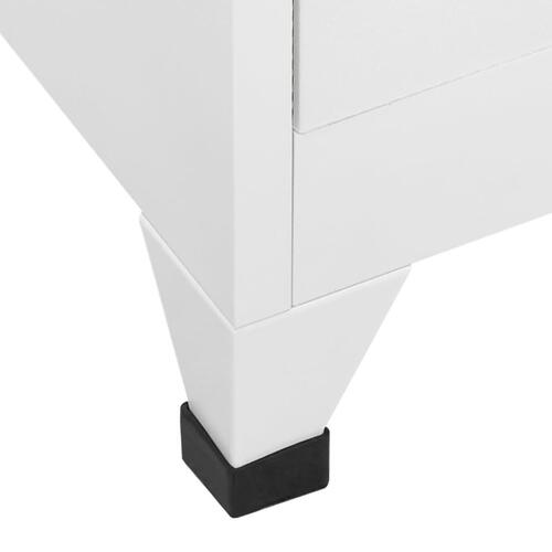 Skab 90x45x180 cm stål hvid