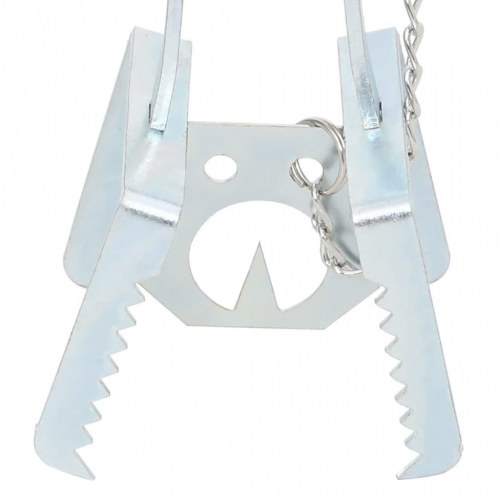 Muldvarpefælder 5 stk. galvaniseret stål sølvfarvet