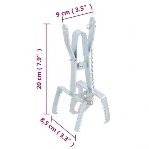 Muldvarpefælder 5 stk. galvaniseret stål sølvfarvet