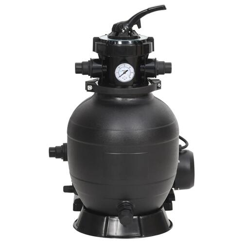Sandfilter til pool med forfilter sort