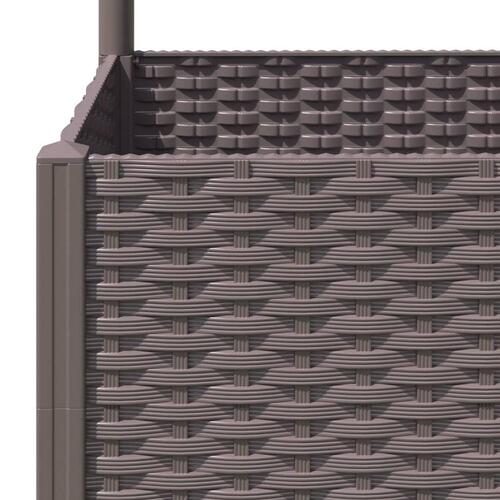 Plantekasse med espalier 120x120x136 cm PP brun