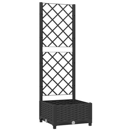Plantekasse med espalier 40x40x121,5 cm PP sort