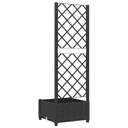 Plantekasse med espalier 40x40x121,5 cm PP sort