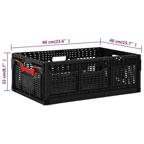Foldekasse 60x40x22 cm 46 l sort