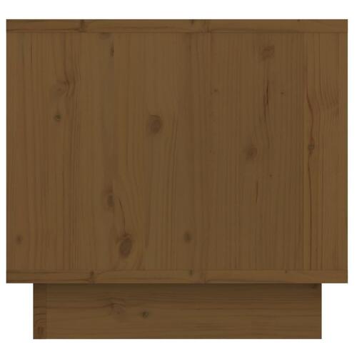 Sengebord 35x34x32 cm massivt fyrretræ gyldenbrun