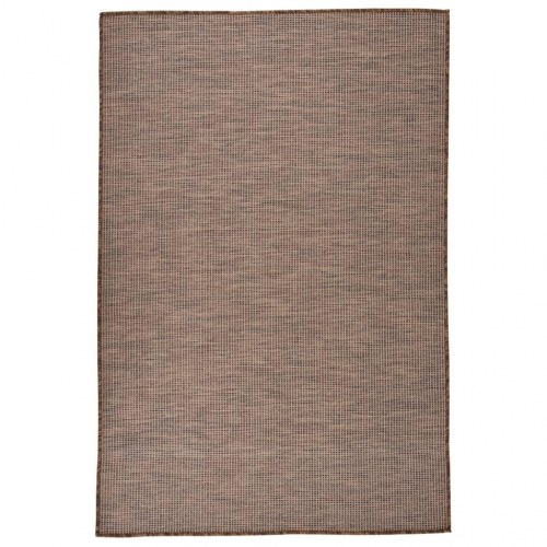Fladvævet udendørstæppe 120 × 170 cm - brun