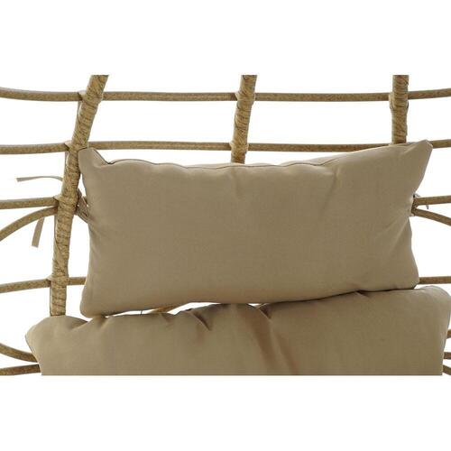 Hængende havestol 90 x 70 x 110 cm 105 x 75 x 226 cm Beige Metal Brun syntetisk Rattan
