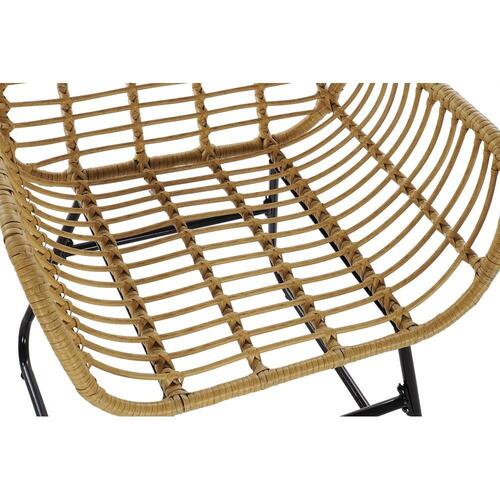 Havesofa Brun Metal Polyester syntetisk Rattan (124 x 74 x 84 cm)