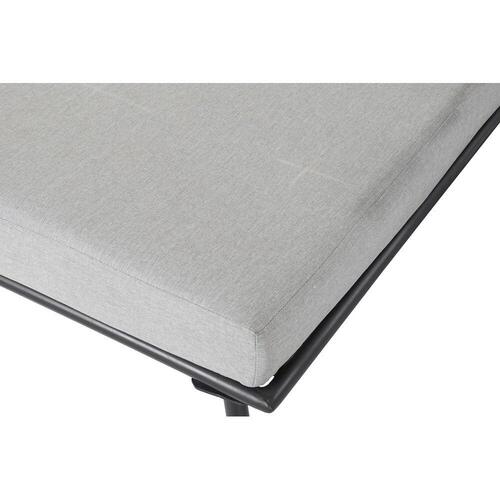 Havesofa Sort Metal Aluminium Tov 30 x 40 cm 192 x 163 x 86 cm