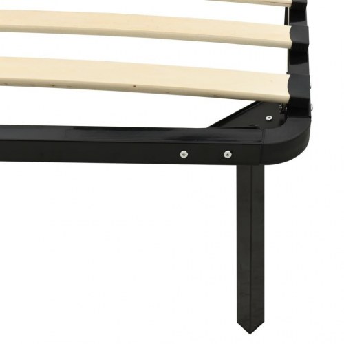 Sengestel med lamelbund 160×200 cm - metal, sort