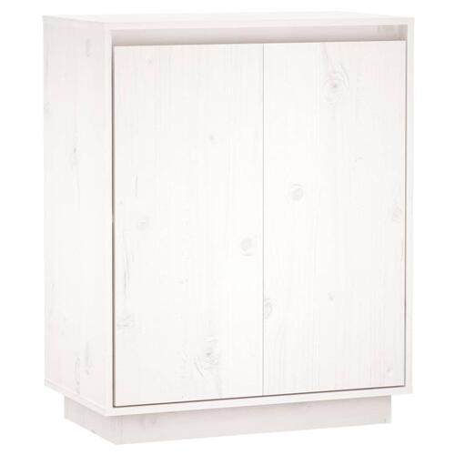 Skænk 60x34x75 cm massivt fyrretræ hvid