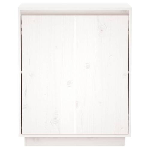 Skænk 60x34x75 cm massivt fyrretræ hvid