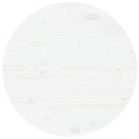 Bordplade hvid Ø60x2,5 cm massivt fyrretræ