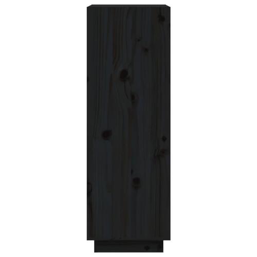 Bogreol/rumdeler 60x35x103 cm massivt fyrretræ sort