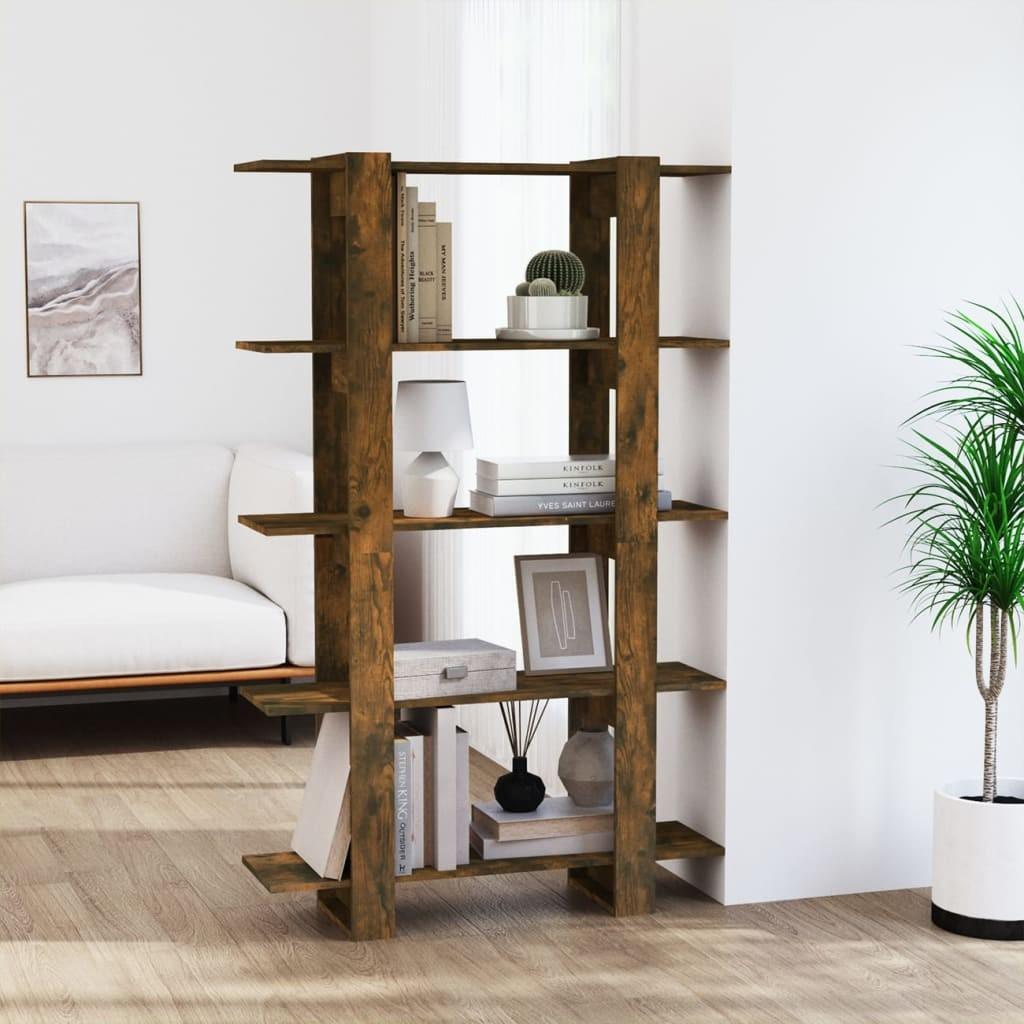 Bogreol/rumdeler 100x30x160 cm røget egetræsfarve