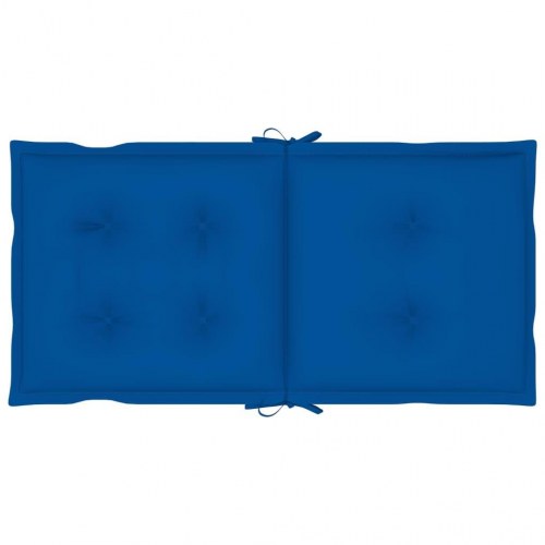 Stolehynder m. lav ryg 6 stk. 100x50x7 cm stof kongeblå