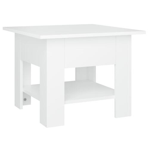 Sofabord 55x55x42 cm konstrueret træ hvid