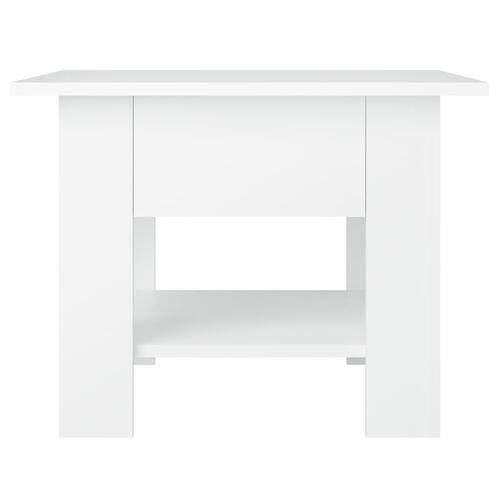 Sofabord 55x55x42 cm konstrueret træ hvid