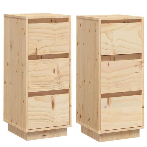 Skænke 2 stk. 32x34x75 cm massivt fyrretræ