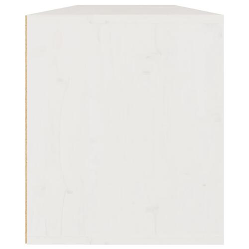 Vægskabe 2 stk. 60x30x35 cm massivt fyrretræ hvid