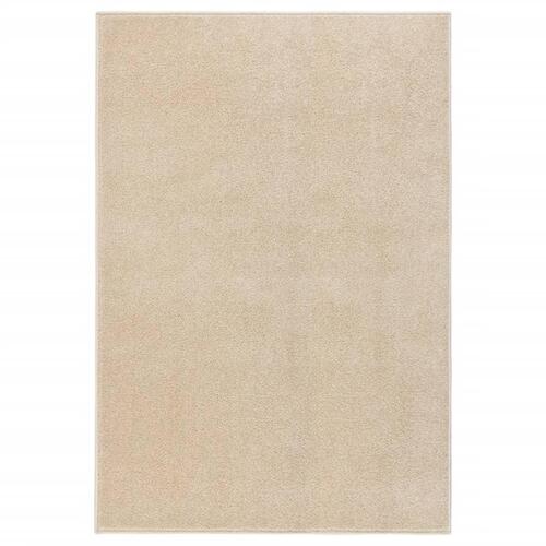 Gulvtæppe 200x290 cm kort luv beige