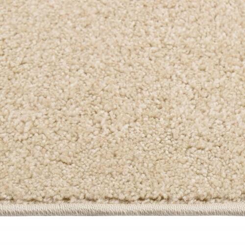Gulvtæppe 200x290 cm kort luv beige