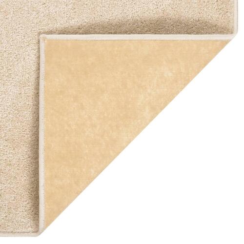 Gulvtæppe 200x290 cm kort luv beige