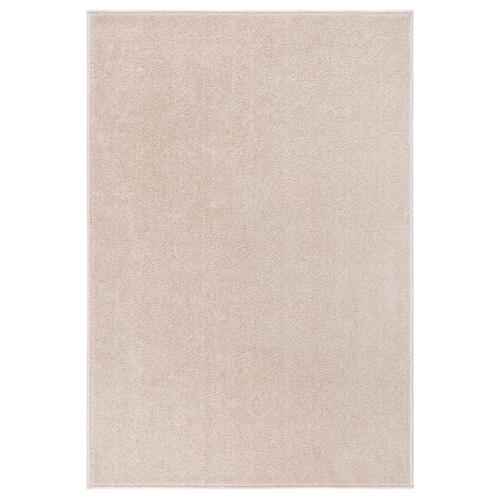 Gulvtæppe 160x230 cm kort luv mørk beige