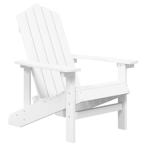 Adirondack-stol med bord HDPE hvid