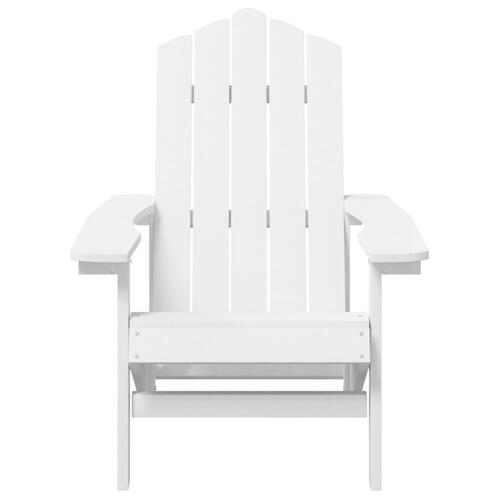Adirondack-stol med bord HDPE hvid