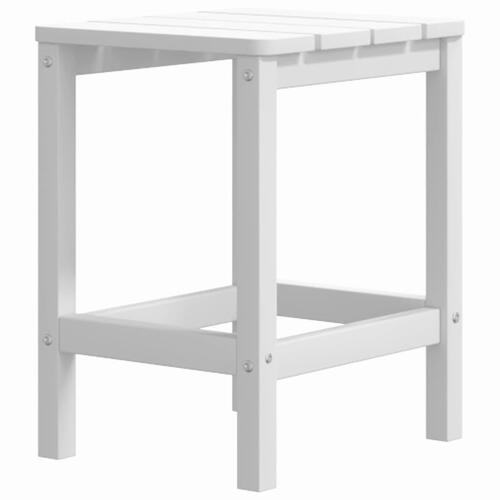 Adirondack-stol med bord HDPE hvid