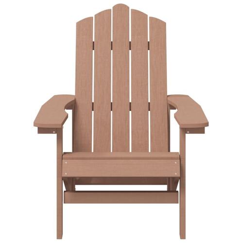 Adirondack-stol med bord HDPE brun