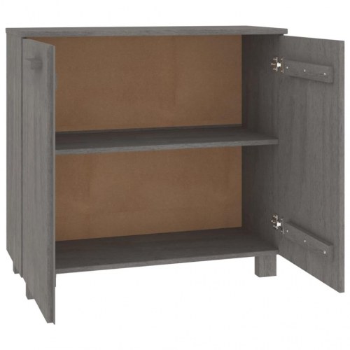 Skænk HAMAR 85x35x80 cm massivt fyrretræ lysegrå