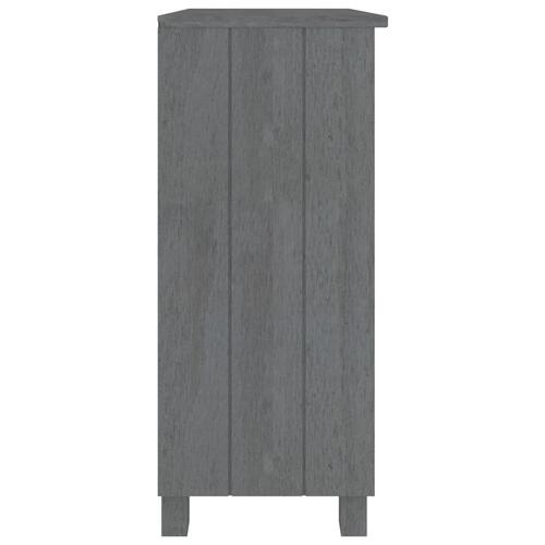 Skænk HAMAR 85x35x80 cm massivt fyrretræ mørkegrå