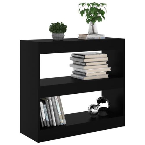 Bogreol/rumdeler 80x30x72 cm sort