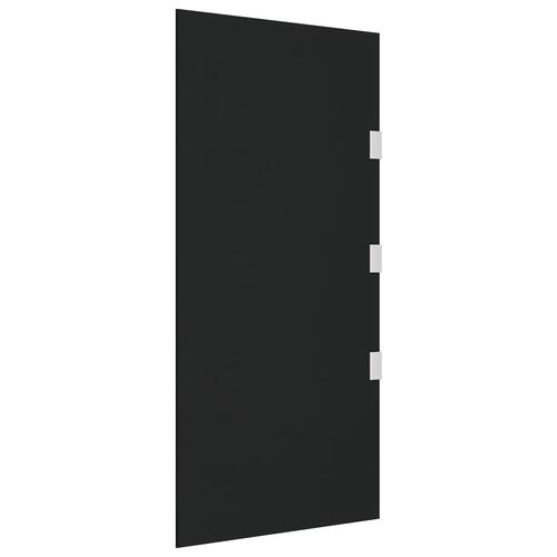 Sidepanel til dørbaldakin 50x100 cm hærdet glas sort
