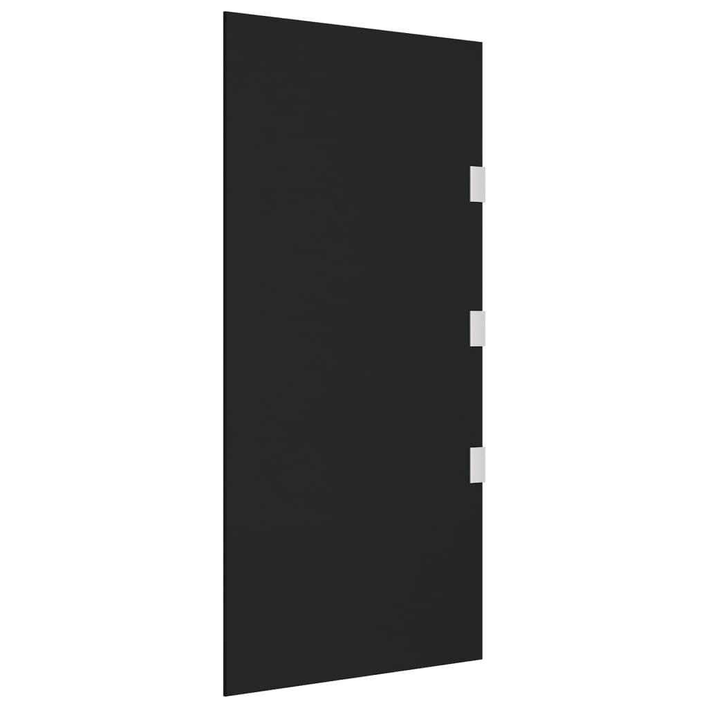 Sidepanel til dørbaldakin 50x100 cm hærdet glas sort