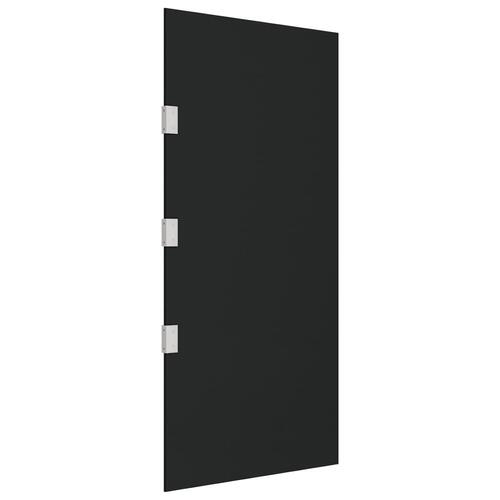 Sidepanel til dørbaldakin 50x100 cm hærdet glas sort