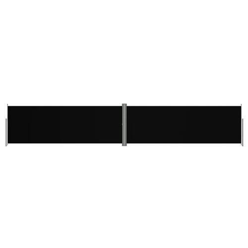 Sammenrullelig sidemarkise 180x1000 cm sort