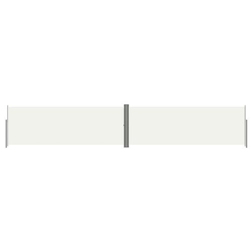 Sammenrullelig sidemarkise 180x1000 cm cremefarvet