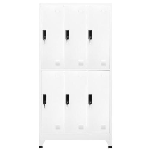 Skab 90x45x180 cm stål hvid