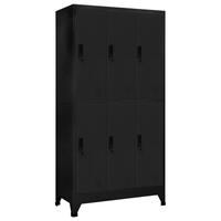 Skab 90x45x180 cm stål sort