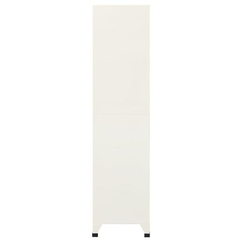 Skab 90x45x180 cm stål grå og blå