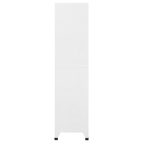 Skab 90x45x180 cm stål lysegrå og mørkegrå