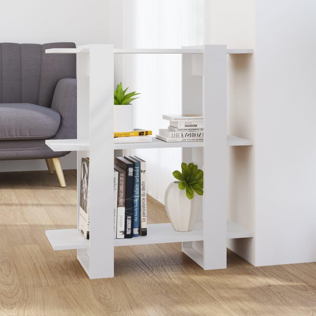 Bogskab/rumdeler 80x30x87 cm hvid