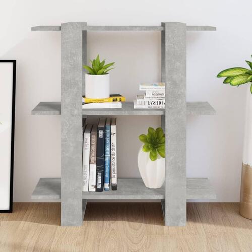 Bogreol/rumdeler 80x30x87 cm betongrå