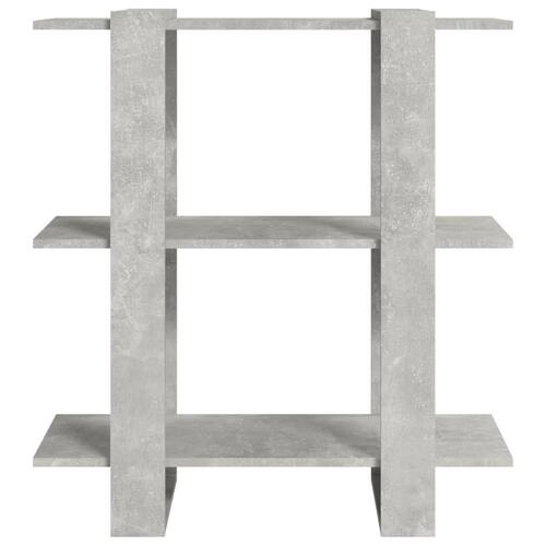Bogreol/rumdeler 80x30x87 cm betongrå