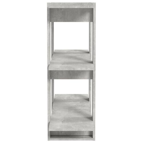 Bogreol/rumdeler 80x30x87 cm betongrå